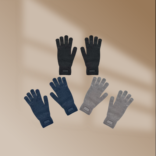 GiftRetail MO2399 - HANDNIT Gebreide handschoenen van RPET