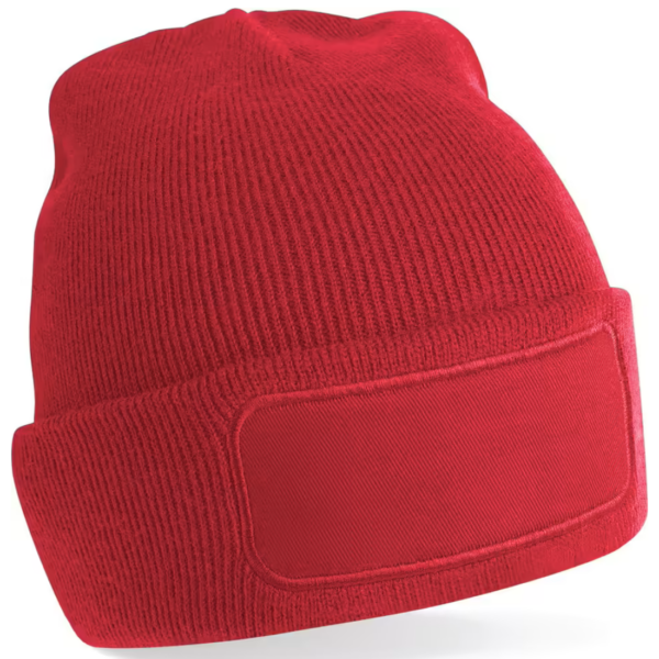 Beechfield B445 - Stijlvolle Heren Patch Beanie voor Alle Seizoenen