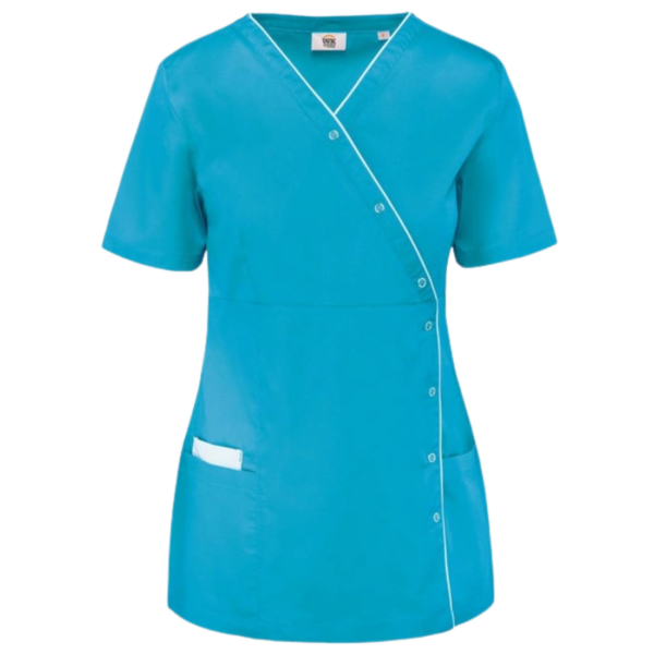 WK. Designed To Work WK506 - Damesblouse in polykatoen met drukknopen